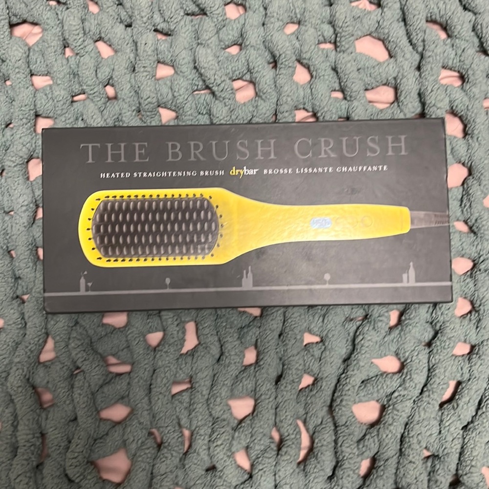 Yellow “The Brush Crush” full size heated straightening brush by DryBar